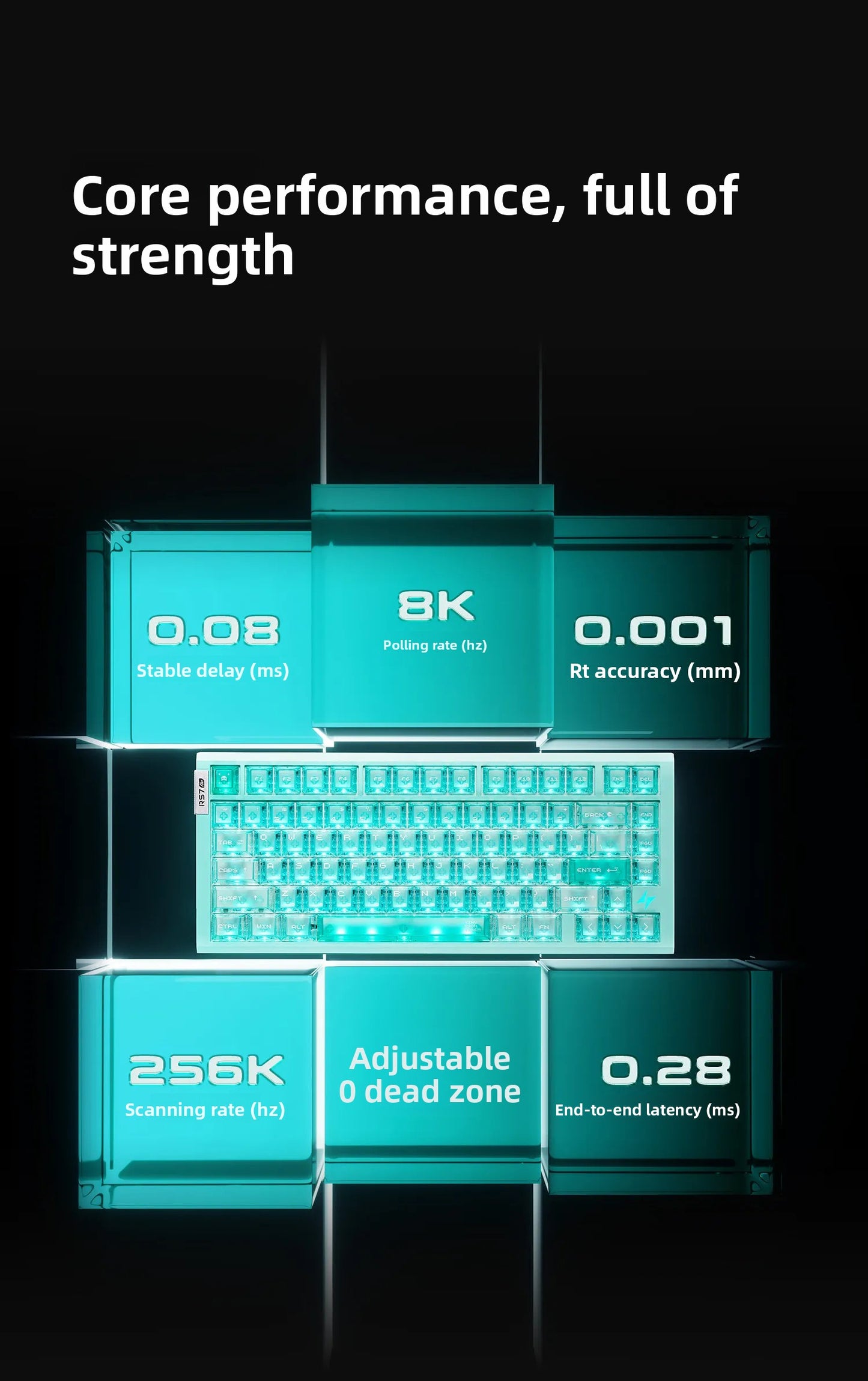 ATK RS7 Air Magnetic Switch Gaming Keyboard Wired 0.001mm 8k E-sports Mouse Ergonomics Custom PC Accessory Mechanical Keyboard
