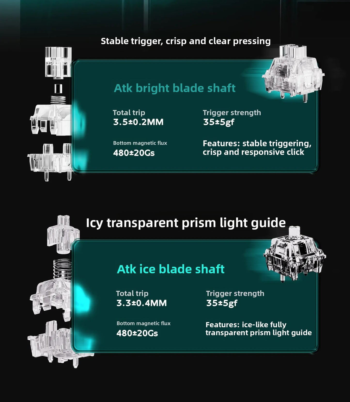 ATK RS7 Air Magnetic Switch Gaming Keyboard Wired 0.001mm 8k E-sports Mouse Ergonomics Custom PC Accessory Mechanical Keyboard