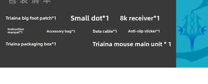 Waizowl TRIAINA Wireless Gaming Mouse Paw3950 Lightweight Ergonomic E-sports Mice Fast Charging Long Battery Life Customized PC