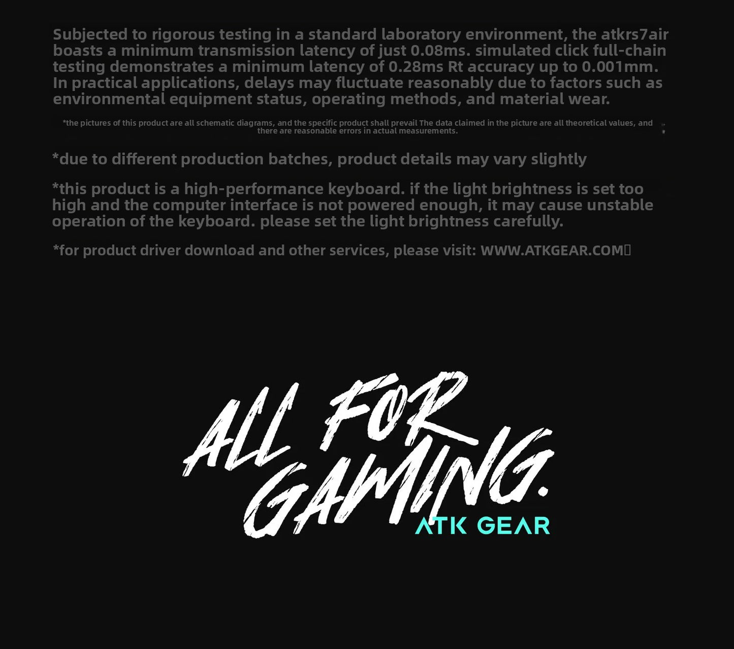 ATK RS7 Air Magnetic Switch Gaming Keyboard Wired 0.001mm 8k E-sports Mouse Ergonomics Custom PC Accessory Mechanical Keyboard