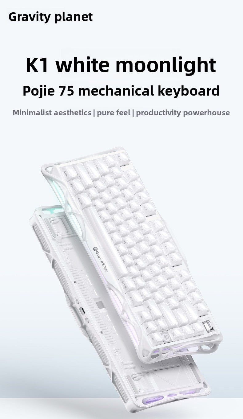 GravaStar K1 Lite E-sports Mechanical keyboard Hot-swap Tri-mode Gasket Gaming keyboard Long Batter Life For PC Gamer Gifts