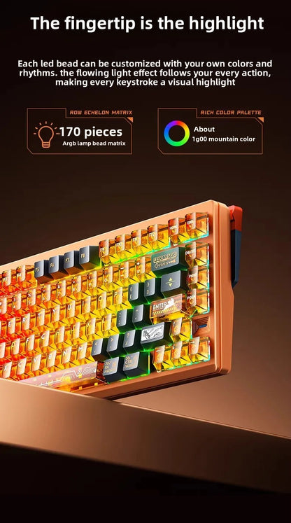 AULA AG75 Magnetic Axis Mechanical Keyboard Low Latency Gaming Keyboard All-aluminum Alloy 75% Layout Gaming Keyboard PC Gift