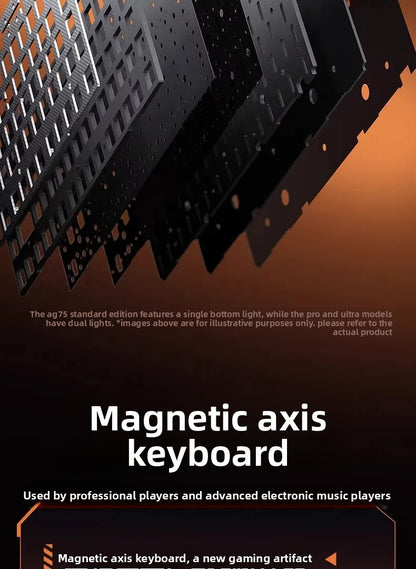 AULA AG75 Magnetic Axis Mechanical Keyboard Low Latency Gaming Keyboard All-aluminum Alloy 75% Layout Gaming Keyboard PC Gift