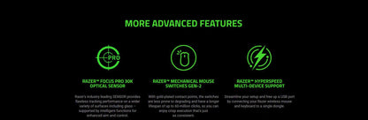 Razer Naga V2 HyperSpeed Wireless MMO Gaming Mouse: 19 Programmable Buttons 30K Optical Sensor- Mechanical Mouse Switches Gen-2