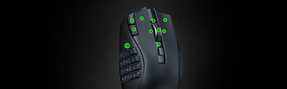 Razer Naga V2 HyperSpeed Wireless MMO Gaming Mouse: 19 Programmable Buttons 30K Optical Sensor- Mechanical Mouse Switches Gen-2