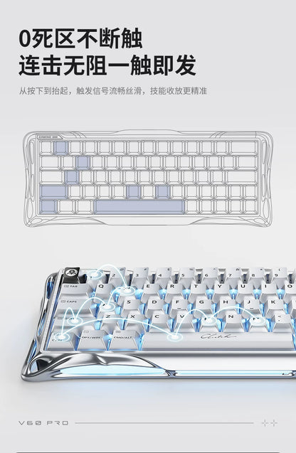 GravaStar V60 Pro Magnetic Switch Mechanical Keyboard Low Delay All-aluminum Custom Wired Gaming Keyboard PC Accessories Gifts