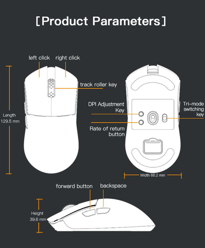 Darmoshark M3 PRO MAX Wireless Gaming Mouse Tri Mode PAW3950 30000DPI Ergonomic Optical Mice For Computer Laptop PC Gamer 4K 8K