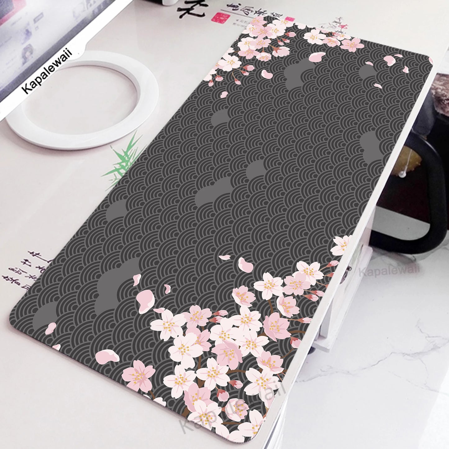 Big Gaming Mouse Pad XXL Office Gaming Mats Sakura Mousepad Rubber Keyboard Pads Gaming Setup Accessories Mouse Mat 900x400mm