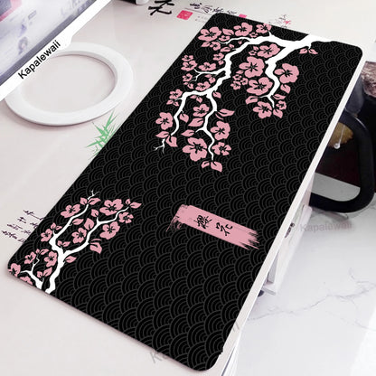 Big Gaming Mouse Pad XXL Office Gaming Mats Sakura Mousepad Rubber Keyboard Pads Gaming Setup Accessories Mouse Mat 900x400mm