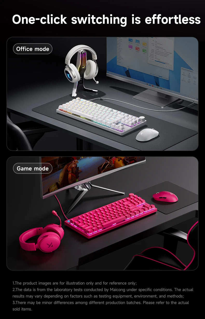 MCHOSE MIX87 Magnetic Axis Keyboard Wired Gaming Keyboard RGB 8K+256K E-sport 0.08ms Low Latency 0.001mmRT Customized Keyboard