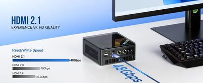 GMKtec K8 Plus Mini PC AMD R7 8845HS 8-core 16-thread DDR5 5600Mhz Pcie 4.0 SSD WIFI6 BT5.2 Win11 Pro Desktop Gaming PC