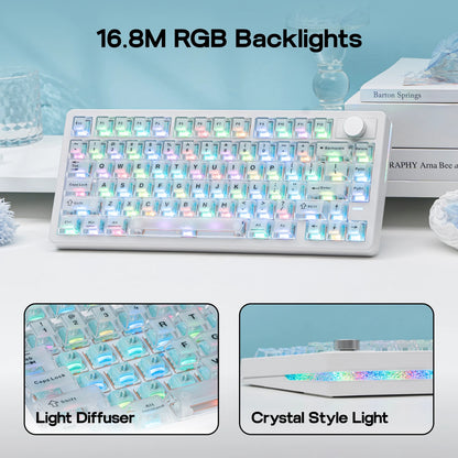 EPOMAKER HE75 V2 75% ANSI US Layout Wired/Bluetooth/2.4Ghz Wireless Hall Effect Gaming Keyboard with Rapid Triggering & SOCD
