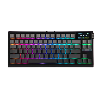 EPOMAKER G84 PRO 80% ANSI US QWERTY Layout Wired/Bluetooth/2.4Ghz Wireless Mechanical Gaming Keyboard Glass Screen & Metal Knob