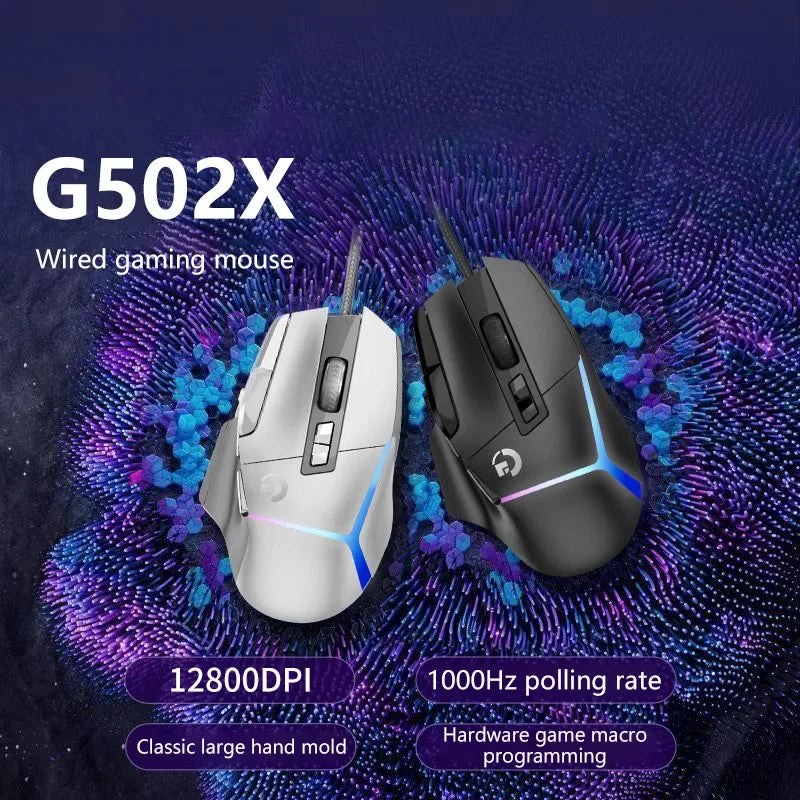 Wireless G502X Gaming Mouse, Ergonomic USB Rechargeable Bluetooth Mouse, Optical Sensor Programmable Mice with Wired Mode O