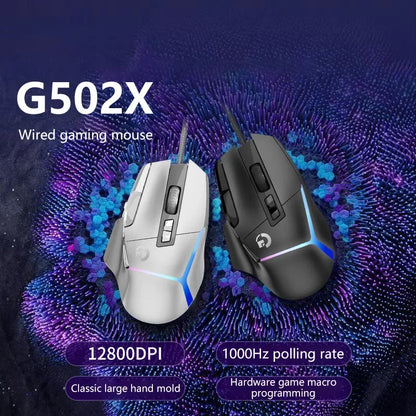 Wireless G502X Gaming Mouse, Ergonomic USB Rechargeable Bluetooth Mouse, Optical Sensor Programmable Mice with Wired Mode O