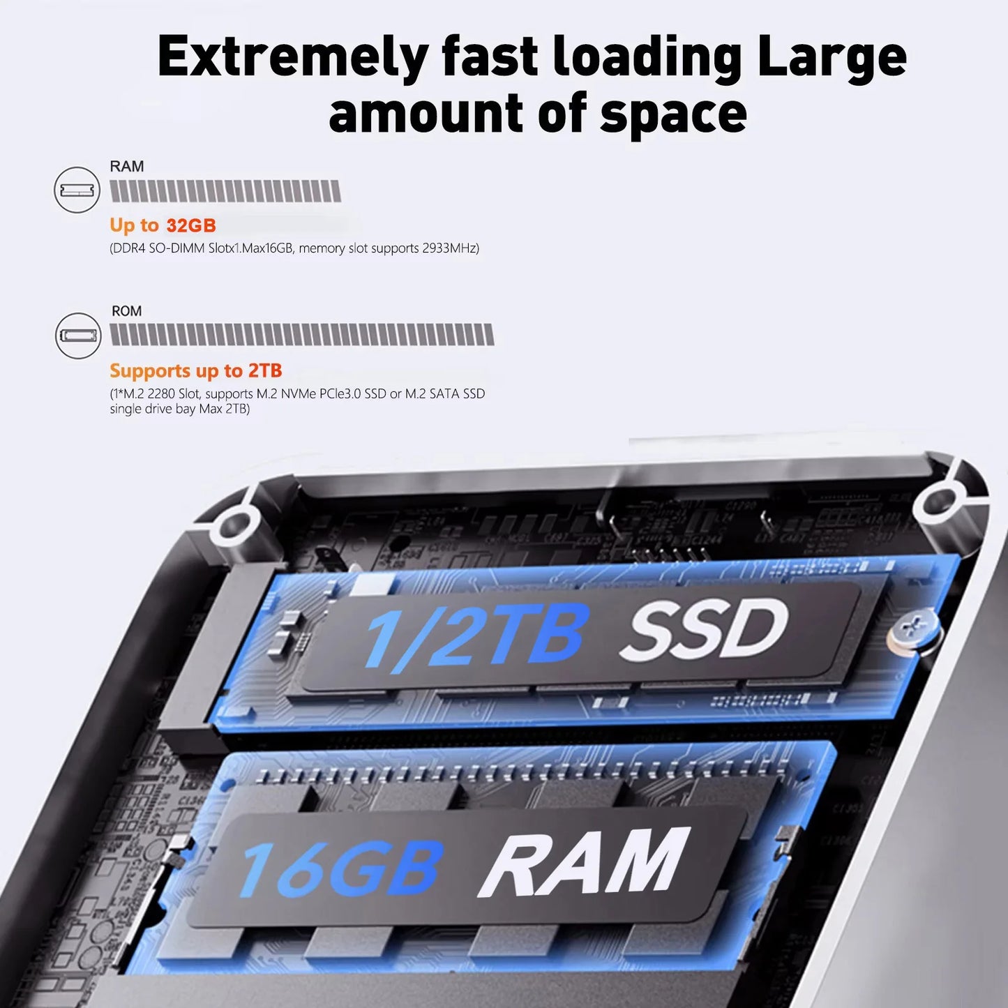 2026 Portable Mini PC Gamer Windows 11 Intel Core i9-10980HK Gaming PC 16/32GB RAM 1TB SSD WiFi 6 BT5.2 60Hz Desktop Pc Computer