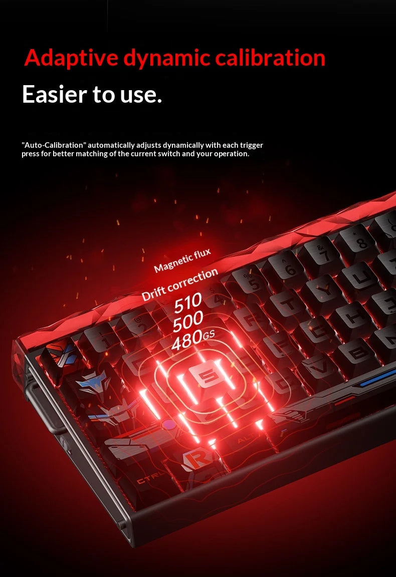 Aula Hero68 Air Magnetic Switch Keyboard 3Mode Wireless Bluetooth Mechanical Keyboards 0.125ms Low Delay Gaming Keyboard For FPS