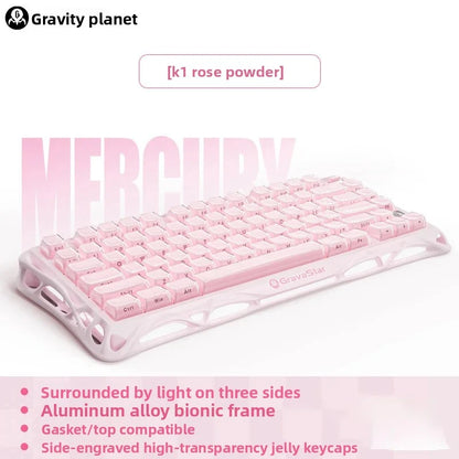 GravaStar K1 Lite E-sports Mechanical keyboard Hot-swap Tri-mode Gasket Gaming keyboard Long Batter Life For PC Gamer Gifts