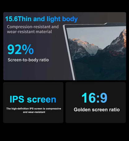 15.6 inch Laptop Windows 11 Intel Core i9 10980HK Portable Gaming PC 16GB RAM 1TB 2TB SSD Fingerprint Unlock Backlight Notebook