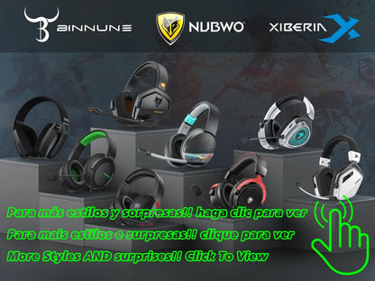 BINNUNE Dual Wireless Gaming Headset with mic for PC PS4 PS5, Bluetooth Gaming Headset  for Laptop Computer, Gaming Headphones