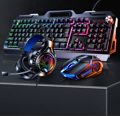 3 In1 RGB Gamer Keyboard Gaming Keyboard and Mouse Headphone Gamer Kit Backlit USB Wired Computer KeyboardFor Pc Laptop Teclado