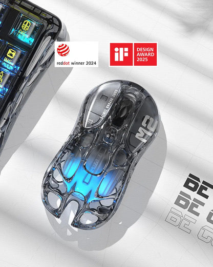 New GravaStar Mercury M2 Wireless Gaming Mouse, Lightweight Hollowed-Out Design, 5 Programmable DPI,26,000 DPI, PAW3395DM Sensor