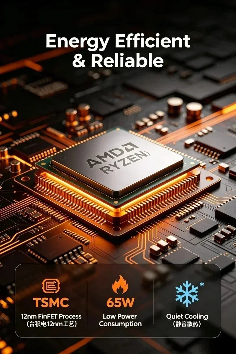 Popular AMD Quad-Core 4-Thread Gaming CPU Ryzen 3 3200G R3 3200G 3.6GHz 65W AM4 with Radeon Vega 8 Graphics
