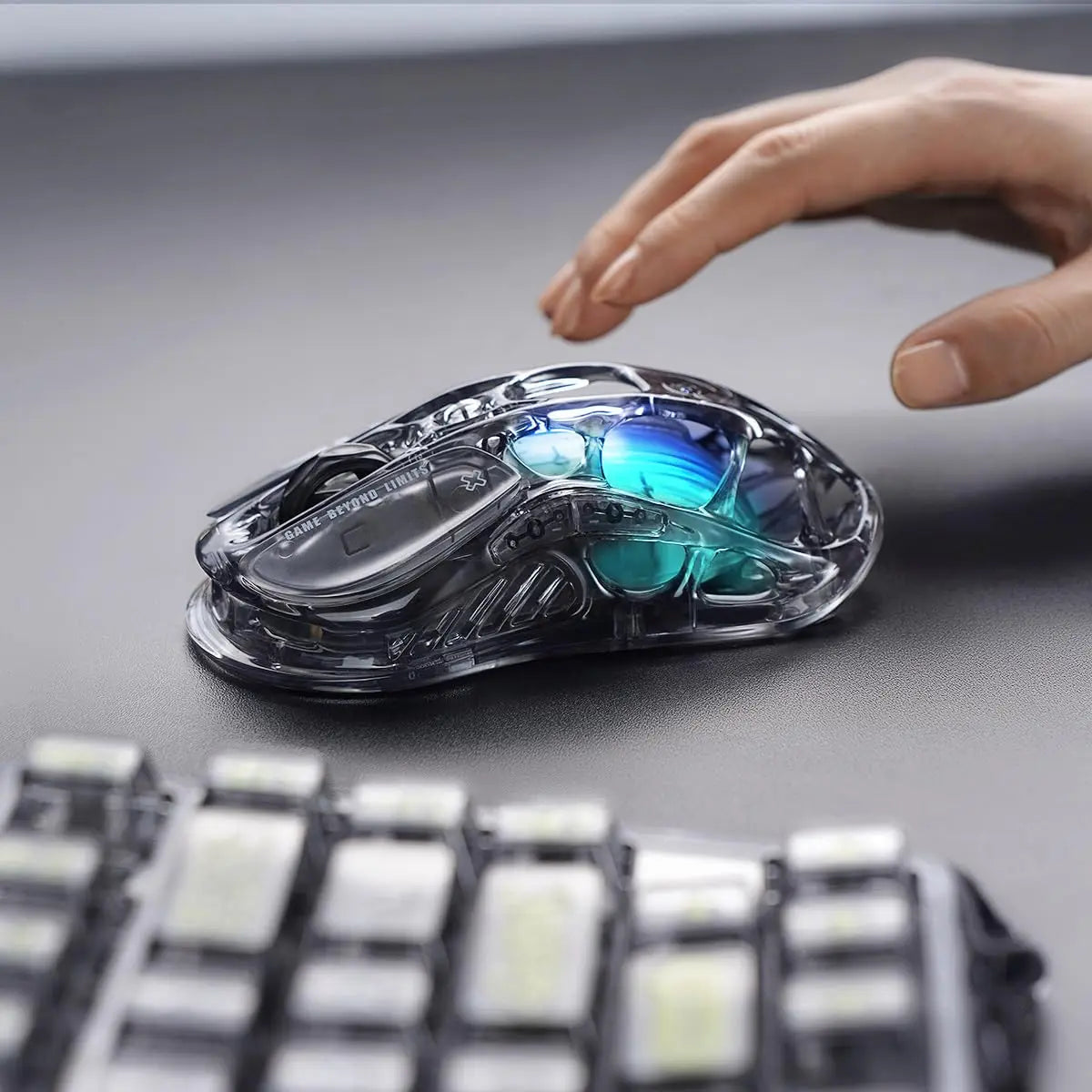 New GravaStar Mercury M2 Wireless Gaming Mouse, Lightweight Hollowed-Out Design, 5 Programmable DPI,26,000 DPI, PAW3395DM Sensor