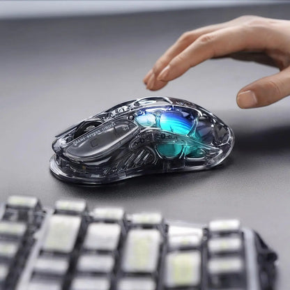 New GravaStar Mercury M2 Wireless Gaming Mouse, Lightweight Hollowed-Out Design, 5 Programmable DPI,26,000 DPI, PAW3395DM Sensor