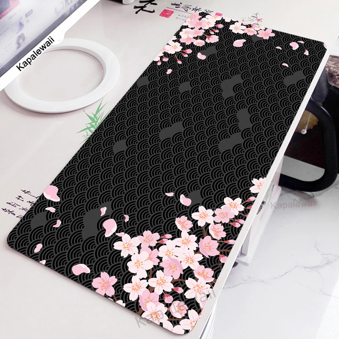 Big Gaming Mouse Pad XXL Office Gaming Mats Sakura Mousepad Rubber Keyboard Pads Gaming Setup Accessories Mouse Mat 900x400mm