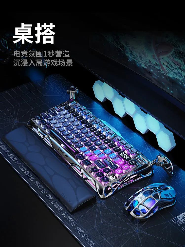 GravaStar K1 Pro Breaking Cocoon Mechanical Keyboards Long Battery Life Wireless Custom Tri-Mode Gaming Keyboard PC E-Sport Gift