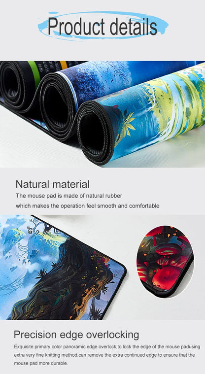 Big Gaming Mouse Pad XXL Office Gaming Mats Sakura Mousepad Rubber Keyboard Pads Gaming Setup Accessories Mouse Mat 900x400mm
