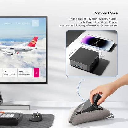 Mini PC Intel Core i9 10980HK N150 Computer Gaming PC 16GB 32GB RAM 1TB M.2 SSD Windows 11 Pro WiFi 6 BT5.2 UHD Gamer Desktop PC