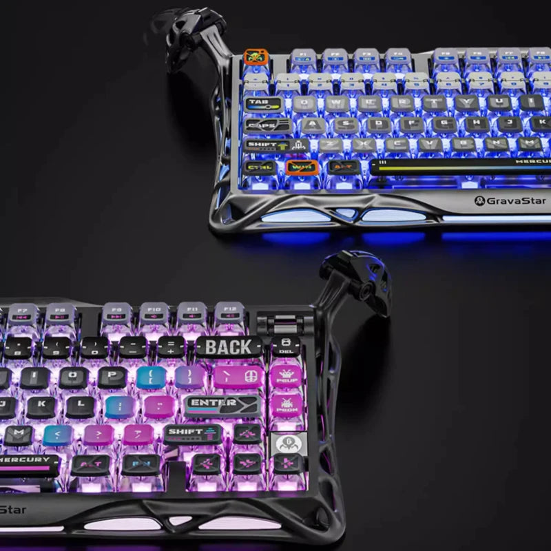 GravaStar K1 Pro Breaking Cocoon Mechanical Keyboards Long Battery Life Wireless Custom Tri-Mode Gaming Keyboard PC E-Sport Gift