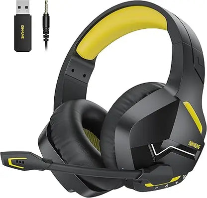 BINNUNE Dual Wireless Gaming Headset with mic for PC PS4 PS5, Bluetooth Gaming Headset  for Laptop Computer, Gaming Headphones