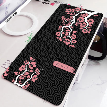 Big Gaming Mouse Pad XXL Office Gaming Mats Sakura Mousepad Rubber Keyboard Pads Gaming Setup Accessories Mouse Mat 900x400mm