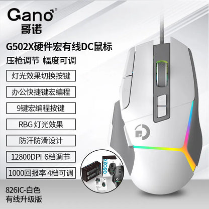 Wireless G502X Gaming Mouse, Ergonomic USB Rechargeable Bluetooth Mouse, Optical Sensor Programmable Mice with Wired Mode O
