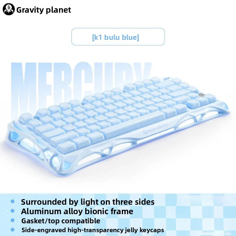 GravaStar K1 Lite E-sports Mechanical keyboard Hot-swap Tri-mode Gasket Gaming keyboard Long Batter Life For PC Gamer Gifts
