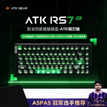 ATK RS7 Air Magnetic Switch Gaming Keyboard Wired 0.001mm 8k E-sports Mouse Ergonomics Custom PC Accessory Mechanical Keyboard