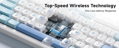 MCHOSE G98 V2 Wireless Mechanical Gaming Keyboard Tri-Mode Custom Hot Swappable Gasket Linear Switches PBT Keycaps RGB LED