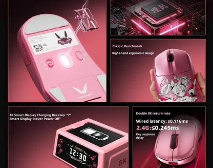VALKYRIE VK M5Pro 3-Mode 56g Ultra Lightweight Wireless Gaming Mouse 650mAh For Medium Large Hands Desktop Laptop Esports Gamers