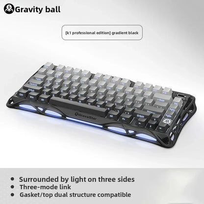 GravaStar K1 Lite E-sports Mechanical keyboard Hot-swap Tri-mode Gasket Gaming keyboard Long Batter Life For PC Gamer Gifts