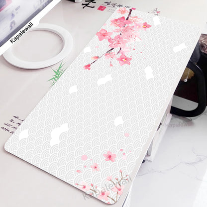 Big Gaming Mouse Pad XXL Office Gaming Mats Sakura Mousepad Rubber Keyboard Pads Gaming Setup Accessories Mouse Mat 900x400mm