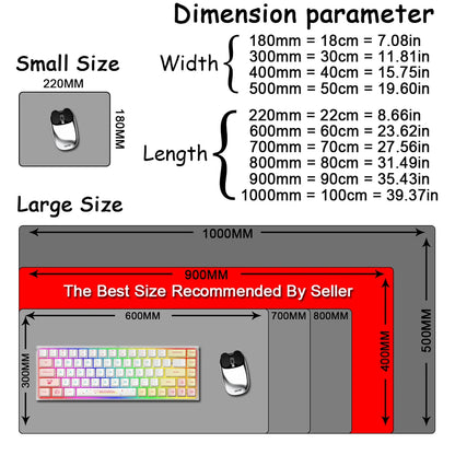 Big Gaming Mouse Pad XXL Office Gaming Mats Sakura Mousepad Rubber Keyboard Pads Gaming Setup Accessories Mouse Mat 900x400mm
