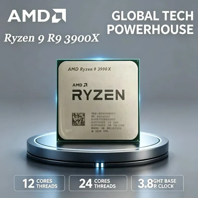 AMD Ryzen 9 R9 3900X for Gaming 100% Brand New 12-Core 24-Threadprocessor 3.8GHz 12-Core 24-Thread CPU Without Packag CPU