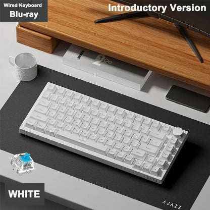 AJAZZ AK820 Wired Mechanical Gaming Keyboard 75% Layout 82 Key Hot-Swappable Design Metal Volume Knob Ideal Esports Office Use