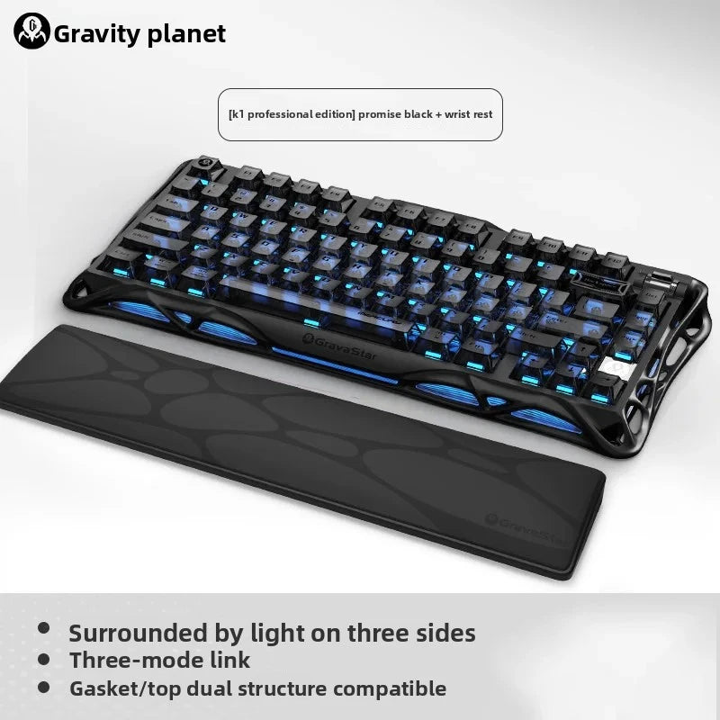 GravaStar K1 Lite E-sports Mechanical keyboard Hot-swap Tri-mode Gasket Gaming keyboard Long Batter Life For PC Gamer Gifts