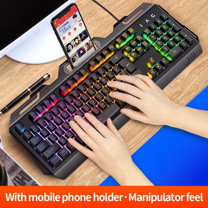 3 In1 RGB Gamer Keyboard Gaming Keyboard and Mouse Headphone Gamer Kit Backlit USB Wired Computer KeyboardFor Pc Laptop Teclado