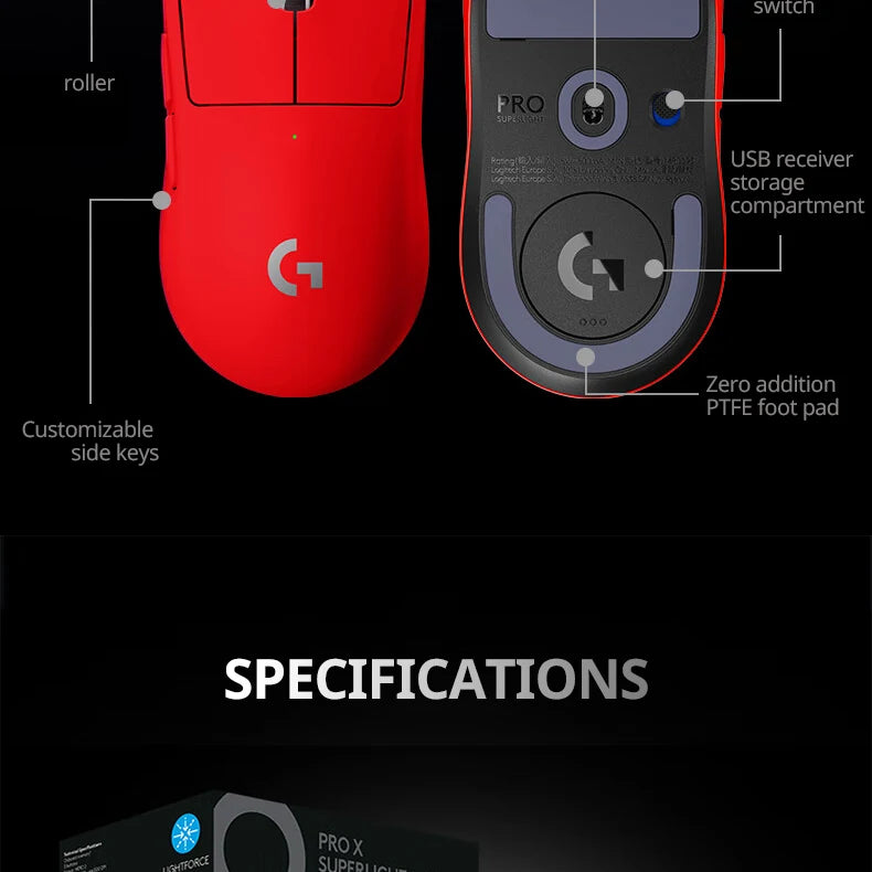 Logitech G PRO X SUPERLIGHT 2 SE Wireless Gaming Mouse, 60g Ultra-Light, HERO 2 44000 DPI Sensor, LIGHTSPEED Wireless,