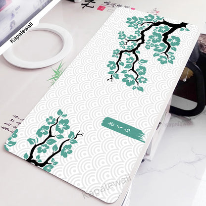 Big Gaming Mouse Pad XXL Office Gaming Mats Sakura Mousepad Rubber Keyboard Pads Gaming Setup Accessories Mouse Mat 900x400mm